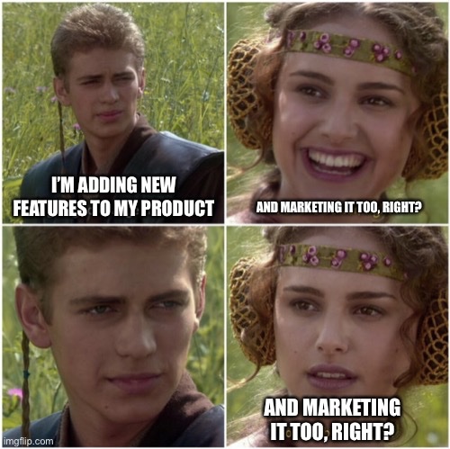 Startup founder is confused have issues with marketing image